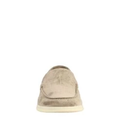 Elegant Gray Unlined Loafer For Men In Suede -Shoes Store mocassino grigio da uomo in 20camoscio 11207caribou 3