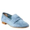 Flexible Women's Moccasin In Light Blue Suede And Rubber Sole -Shoes Store mocassino leggero da donna scamosciato adeleceleste 2