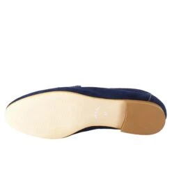 Handmade Women's Moccasin In Dark Blue Suede. -Shoes Store mocassino leggero da donna scamosciato blu adeleabyss 6