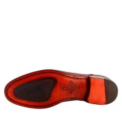 Elegant Red Moccasin For Men In Woven Full Grain Leather -Shoes Store mocassino rosso da uomo in pelle 11250rosso 6