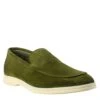 Elegant Green Unlined Moccasin For Men In Suede -Shoes Store mocassino sfoderato verde da uomo 11207cappero 2