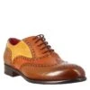 Oxford Brogue Marrone Arancio E Giallo Elegante Da Uomo In Pelle -Shoes Store oxford brogue elegante da uomo in pelle 11222sienagialloarancio 2