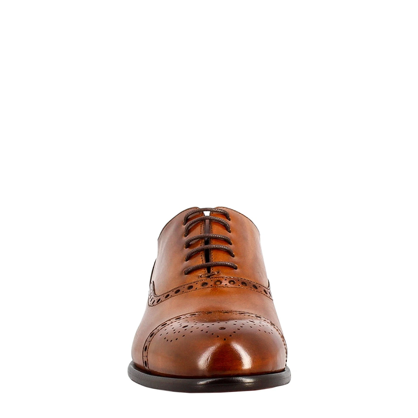 Men's Elegant Brown Leather Semi Brogue Oxford 5 Men's Elegant Brown Leather Semi Brogue Oxford - Image 3