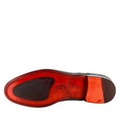 Elegant Men's Black Leather Semi Brogue Oxford -Shoes Store oxford da uomo in pelle 11221nero 6