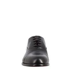 Men's Elegant Black Oxford In Leather And Red Lining -Shoes Store oxford da uomo in pelle e fodera 20rossa 11279nero 3