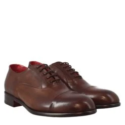 Men's Elegant Dark Brown Oxford In Leather And Red Lining 15 Men's Elegant Dark Brown Oxford In Leather And Red Lining -Shoes Store oxford elegante da uomo in pelle 11279marronescuro 7
