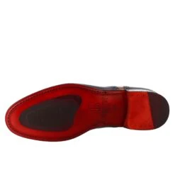 Elegant Men's Brown And Blue Semi Brogue Oxford In Leather -Shoes Store oxford semi brogue da uomo in pelle 11221marroneblu 6