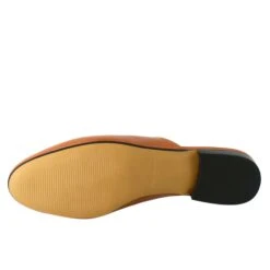 Brown Sabot With Golden Buckle And Leather Sole -Shoes Store sabot da donna in pelle con fibbia 52cuoio 6