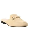 Woman's Mules In Beige Suede With Gold Buckle -Shoes Store sabot da donna scamosciati con fibbia 52beige 2