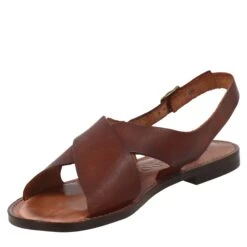 Ancient Roman Style Women's Arcadia Sandals In Brown Leather -Shoes Store sandali arcadia da donna stile romano in pelle 50329marrone 4
