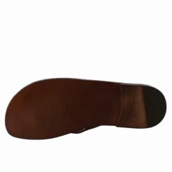 Men's Gladiator Sandals In Arezzo In Brown Leather -Shoes Store sandali arezzo da uomo in pelle 50057marrone 6