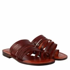 Ancient Roman Style Celestia Women's Sandals In Brown Leather -Shoes Store sandali celestia da donna stile romano in pelle 50011marrone 7