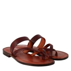 Ancient Roman Style Nebula Women's Sandals In Brown Leather -Shoes Store sandali da donna stile romano antico in pelle 50008marrone 7
