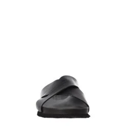 Black Open Back Leather Sandals For Men -Shoes Store sandali da uomo in pelle aperti dietro m7280nero 3