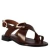 Brown Leather Thong Sandals For Women.