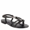 Solace Women's Sandals In Ancient Roman Style In Black Leather -Shoes Store sandali eclipse da donna stile romano in pelle 50026nero 2