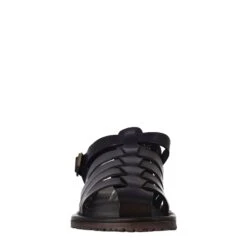 Men's Franciscan Sandals Handmade In Black Leather With Buckle Closure -Shoes Store sandali francescani da uomo in pelle m5047nero 3