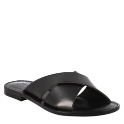 Incanto Women's Sandals In Ancient Roman Style In Black Leather