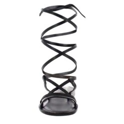 Ancient Roman Style Lumina Women's Sandals In Black Leather -Shoes Store sandali lumina da donna in pelle 50034nero 3