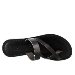 Ancient Roman Style Nebula Women's Sandals In Black Leather -Shoes Store sandali nebula da donna stile romano in pelle 50008nero 5