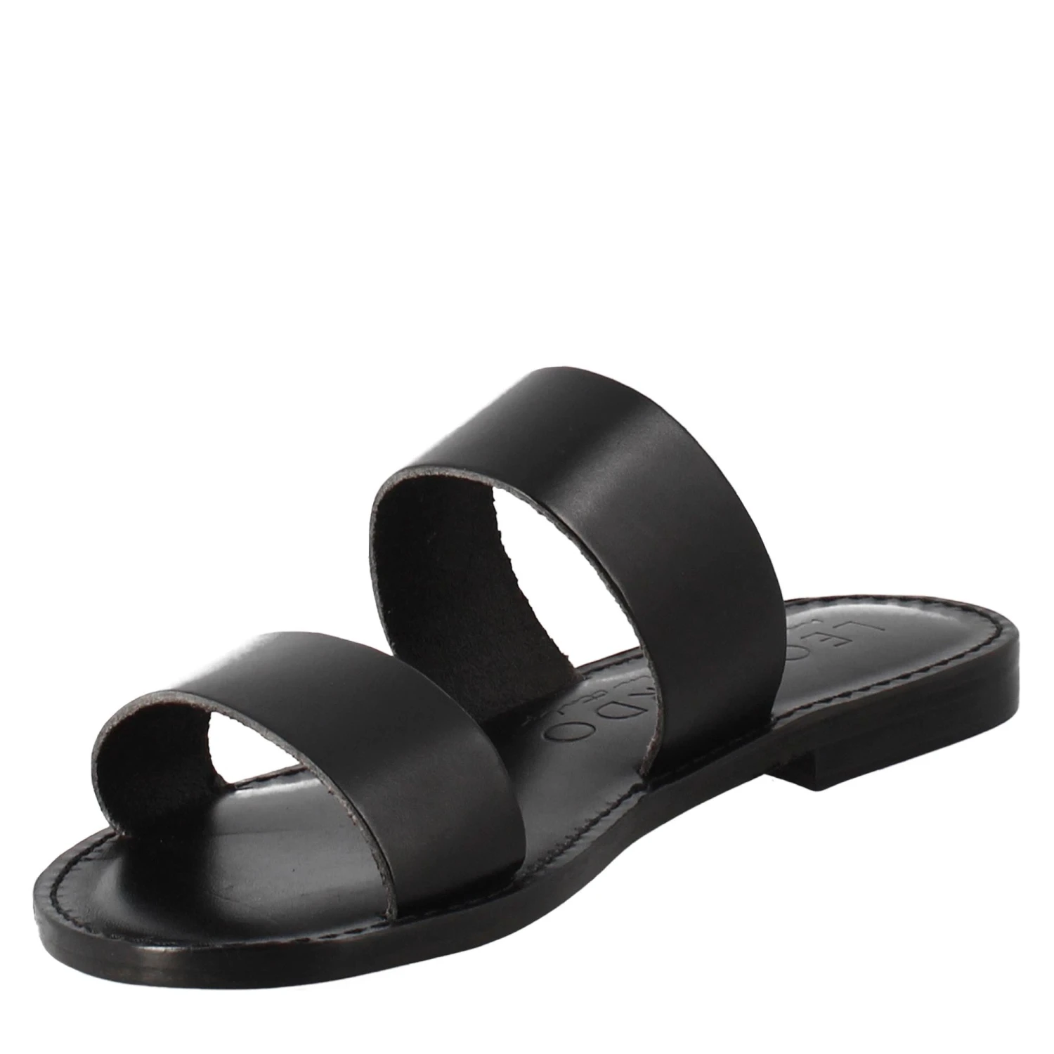 Nirvana Women's Sandals In Ancient Roman Style In Black Leather 6 Nirvana Women's Sandals In Ancient Roman Style In Black Leather - Image 4