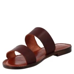 Ancient Roman Style Nirvana Women's Sandals In Brown Leather -Shoes Store sandali nirvana da donna stile romano in pelle marrone 50266marrone 4