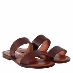Ancient Roman Style Nirvana Women's Sandals In Brown Leather -Shoes Store sandali nirvana da donna stile romano in pelle marrone 50266marrone 7