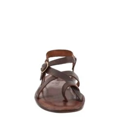 Men's Gladiator Model Rimini Sandals In Brown Leather -Shoes Store sandali rimini gladiatore da uomo 50083marrone 3