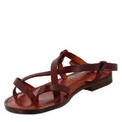 Solace Sandals For Women Ancient Roman Style In Brown Leather -Shoes Store sandali solace da donna stile romano antico in pelle 4