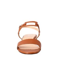 Woman's Open Sandal With Low Heel In Brown Leather -Shoes Store sandalo aperto da donna con tacco basso in pelle 3184glamoursella 3