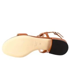 Woman's Open Sandal With Low Heel In Brown Leather -Shoes Store sandalo aperto da donna con tacco basso in pelle 3184glamoursella 6