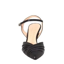 Pointed Toe Sandal In Black Leather With Heel -Shoes Store sandalo da donna a punta in pelle 1782nero 3
