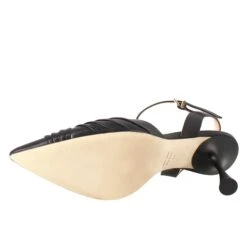 Pointed Toe Sandal In Black Leather With Heel -Shoes Store sandalo da donna a punta in pelle 1782nero 6