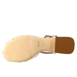 Woman's Sandal In Laminated Platinum Color In The Shape Of A Cage -Shoes Store sandalo da donna in pelle pieno a forma di gabbia 2176laminato 5