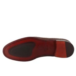 Elegant Men's Brown Derby In Woven Full Grain Leather -Shoes Store scarpa da uomo in pelle intrecciata 10638marrone 6