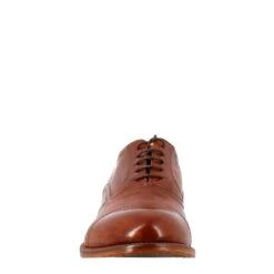 Men's Elegant Vintage Brown Oxford Shoe In Leather -Shoes Store scarpa francesina vintage elegante da uomo in pelle 36526marrone 3