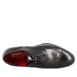 Handmade Brogues Shoes For Men In Black Leather -Shoes Store scarpe broghe da uomo fatte a mano in pelle nero 10651E23 6