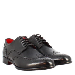 Handmade Brogues Shoes For Men In Black Leather -Shoes Store scarpe broghe da uomo fatte a mano in pelle nero 10651E23 8