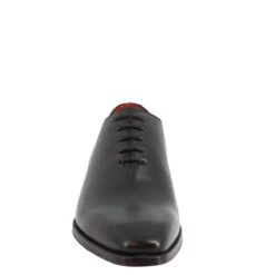 Handmade Men's Lace-up Shoes In Black Leather With Laces -Shoes Store scarpe da uomo fatte a mano stringate in pelle di vitello nera con lacci 5