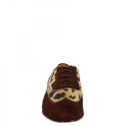 Handmade Women's Oxford Shoes In Leopard Patterned Dark Brown Pony Skin -Shoes Store scarpe francesine da donna fatte a mano in pelle di cavallino testa di moro fantasia leopardo 42f2d0ab 4eed 4981 bde1 1c03acef0af2