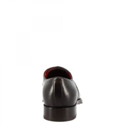 Elegant Handmade Men's Brogues Shoes In Black Leather -Shoes Store scarpe francesine eleganti artigianali da uomo in pelle di vitello nera 2