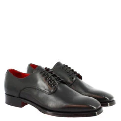 Elegant Handmade Men's Brogues Shoes In Black Leather -Shoes Store scarpe francesine eleganti artigianali da uomo in pelle di vitello nera 7