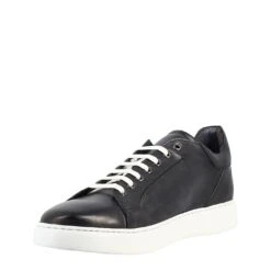 Elegant Blue Sneaker For Men In Smooth Leather -Shoes Store sneaker blu elegante da uomo in pelle 9557blu 4