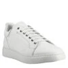 Men's Handmade Lace-up Casual Shoes In White Leather -Shoes Store sneaker da uomo in pelle 9557bianco 2