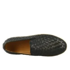 Elegant Green Sneaker For Men In Woven Leather -Shoes Store sneaker elegante da uomo in pelle intrecciata 11341verde 5