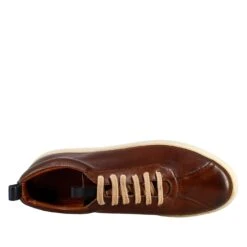 Elegant Men's Brown And Blue Sneaker In Smooth Leather -Shoes Store sneaker marrone 20da 20uomo in pelle 11323marrone 5