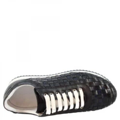 Handmade Men's Casual Sneakers In Blue Woven Calfskin -Shoes Store sneakers casual da uomo fatte a mano in pelle di vitello intrecciata blu 22738be6 3337 45e3 a3e0 09718f7e90b2