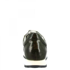 Men's Handmade Casual Sneakers In Green Woven Leather -Shoes Store sneakers casual da uomo fatte a mano in pelle di vitello intrecciata verde 813d9898 b0c1 4c35 a838 a17830e1c04f