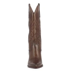 Women's Texan Boot In Brown Leather With Embroidery 10 Women's Texan Boot In Brown Leather With Embroidery -Shoes Store stivale texano marrone da donna in pelle 331 3