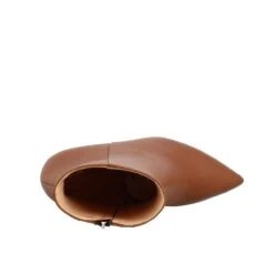 Ankle Boot In Brown Vienna Leather -Shoes Store stivaletti alla caviglia con tacco da donna in pelle marrone 6